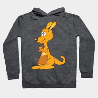 Orange baby kangaroo doodle drawing Hoodie